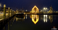Haven van Oudeschild op Texel bij nacht / Harbour of Oudeschild on Texel by night
