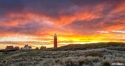 Vuurtoren van Texel tijdens een schitterende zonsondergang / Texel lighthouse during a stunning sunset